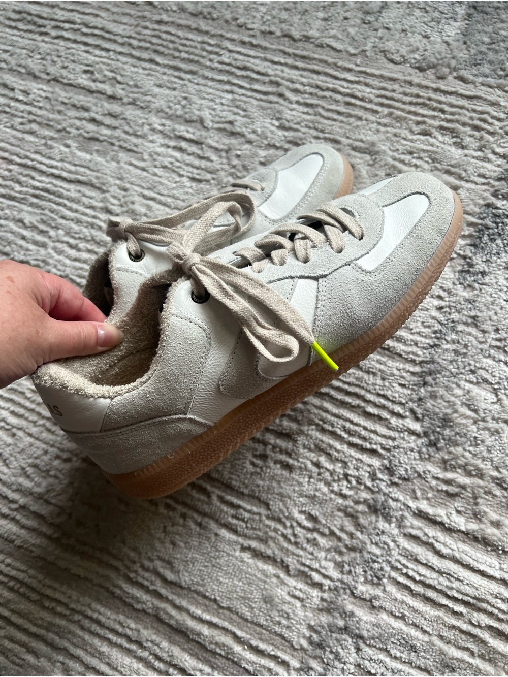 Verbenas Spain Cream Suede Casual Sneaker with Gum Sole
